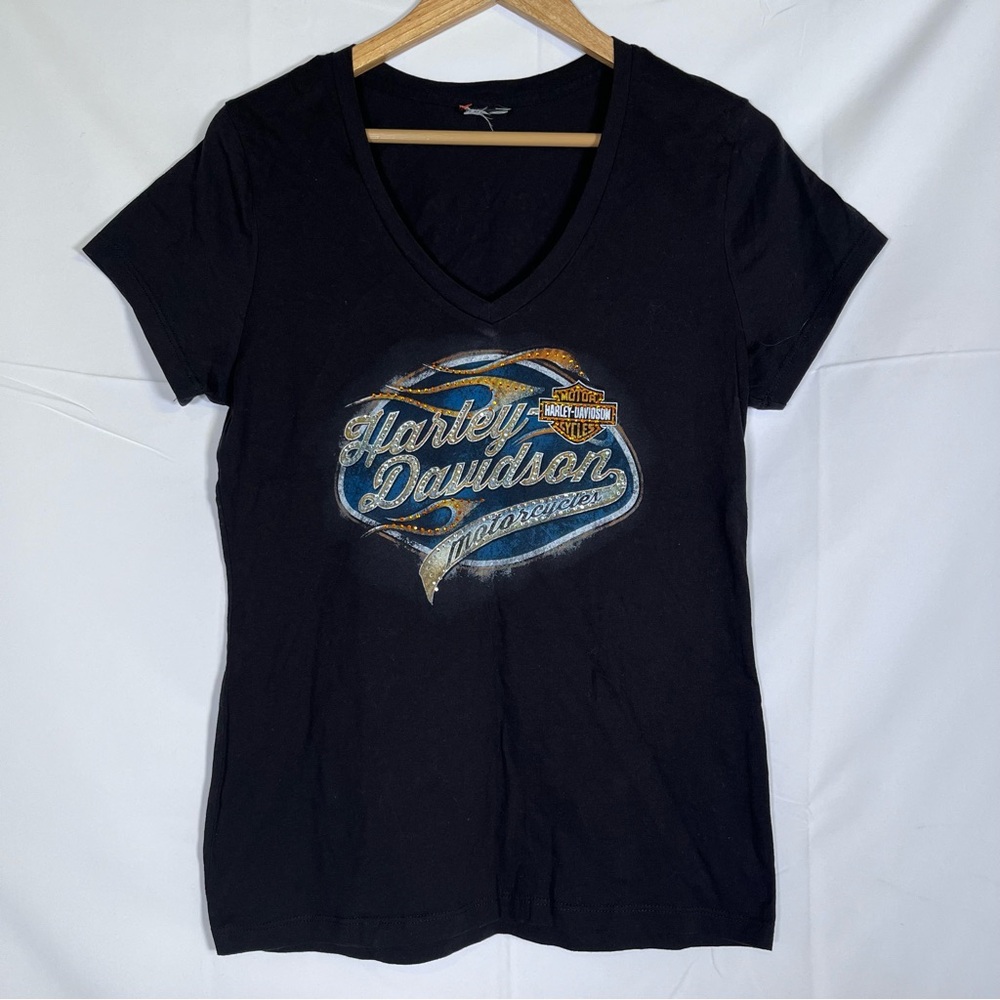 Harley Davidson Women’s S Short Sleeve Rhinestone T Shirt Las Vegas 2015